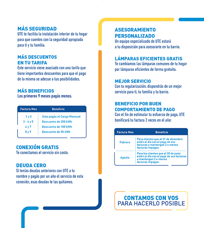 Interior folleto Inclusión Social UTE Conectarte Te beneficia 2025