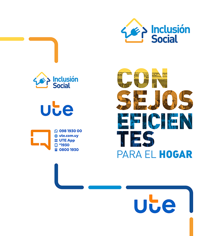 Tapa folleto Inclusión Social UTE Consejos Eficientes Hogar 2025