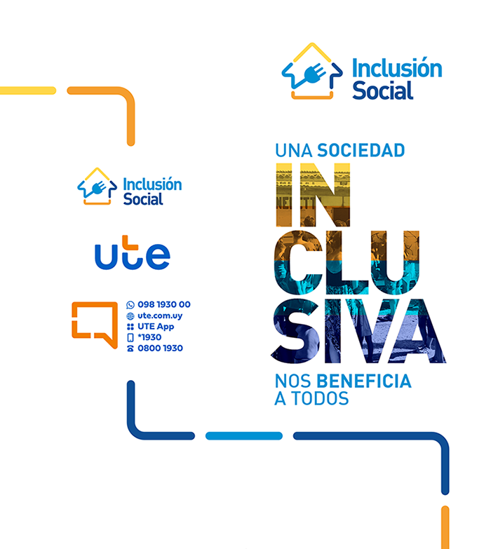 Tapa folleto Inclusión Social UTE Una Sociedad Inclusiva nos beneficia a todos 2025