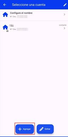 Agregar una cuenta nueva