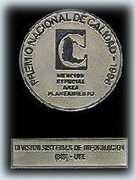 Mención Especial en al área Planeamiento 1996 División Sistemas de Información (SIS)