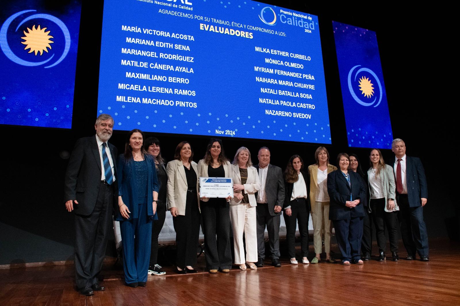 UTE nuevamente premiada por el Instituto Nacional de Calidad