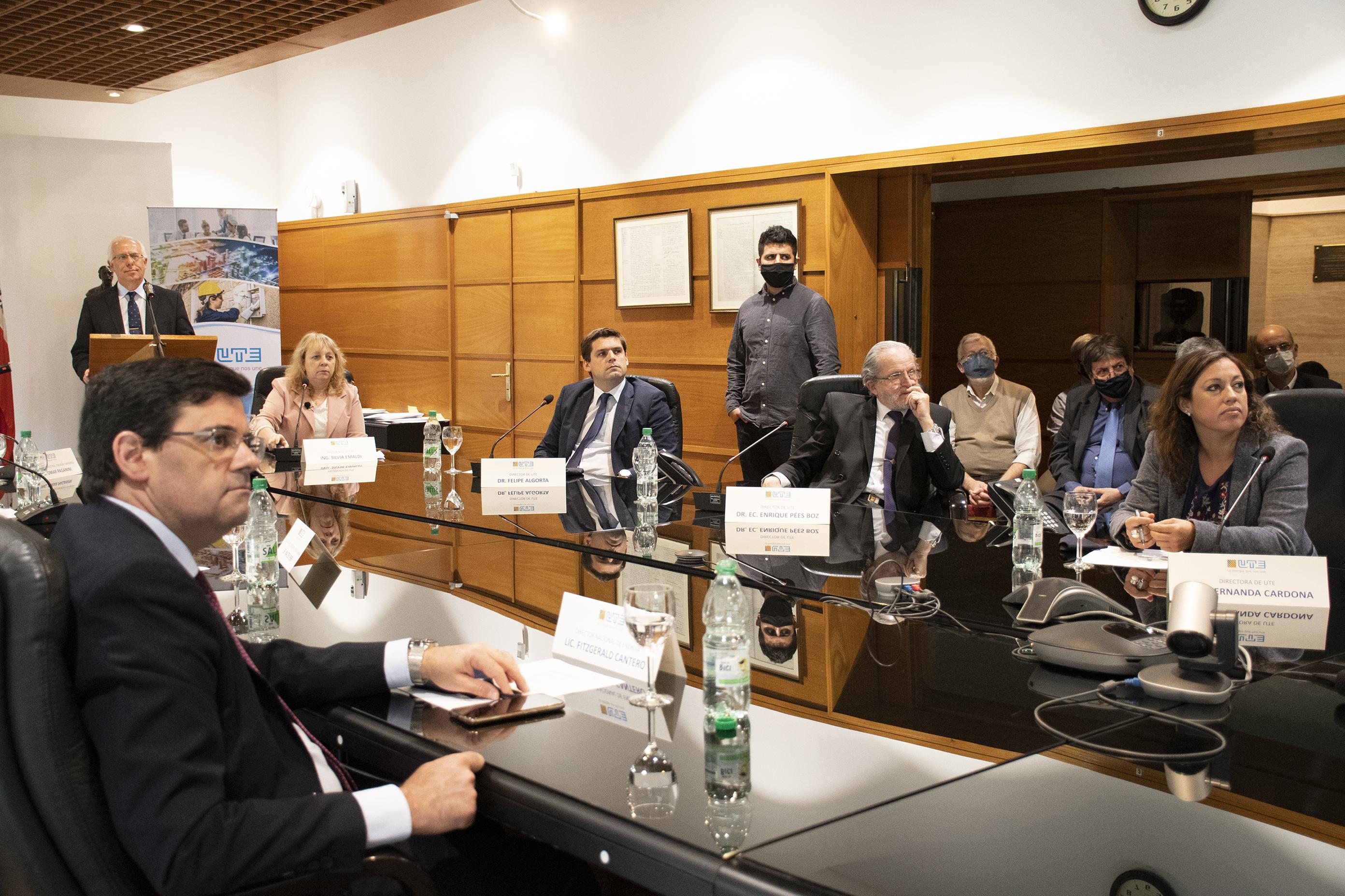 Director de Energía Fitzgerald Cantero en la mesa que presidió el acto