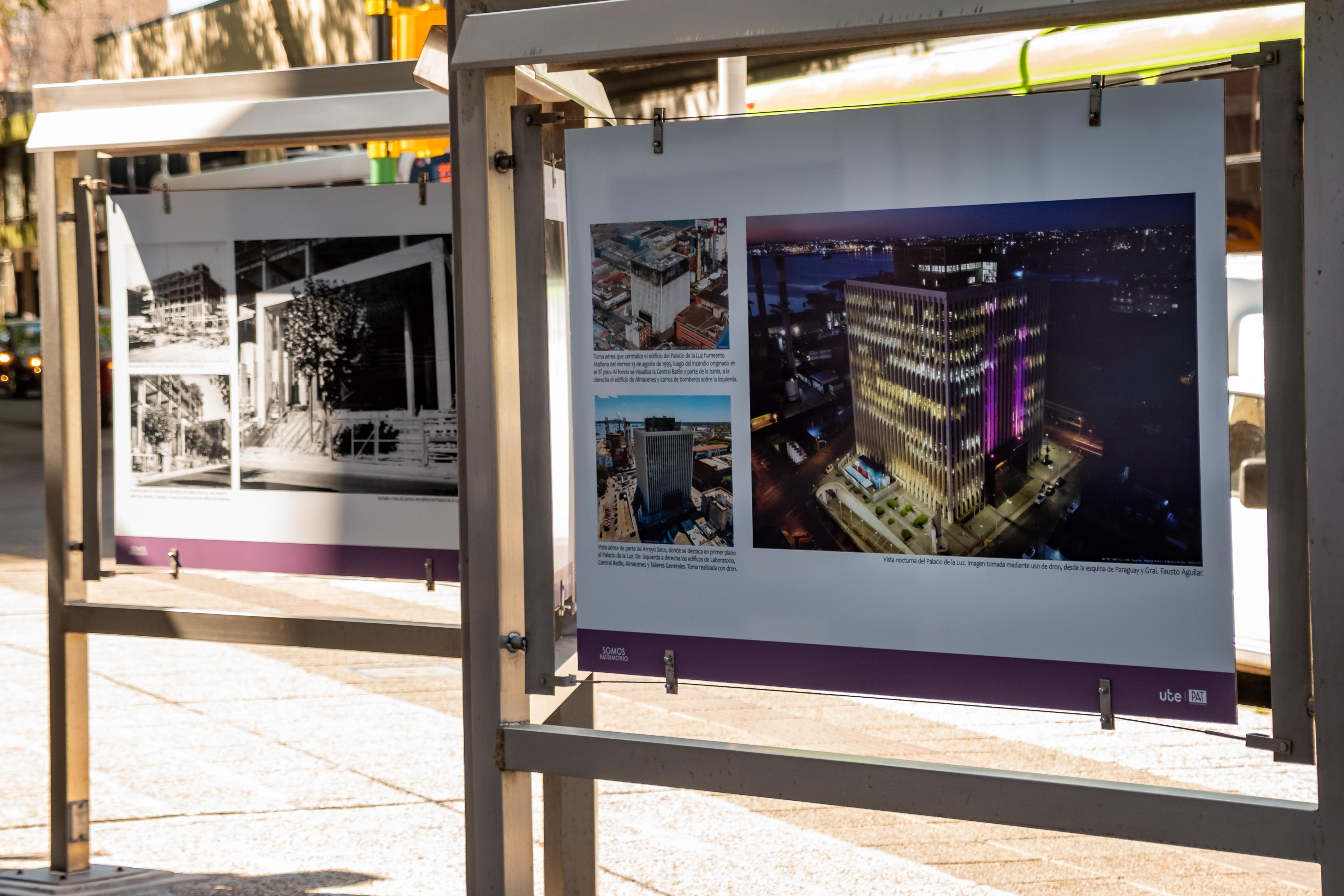 La nueva versión de la Fotogalería ubicada al frente del Palacio de la Luz, ilustra el complejo arquitectónico, industrial y administrativo de la empresa.