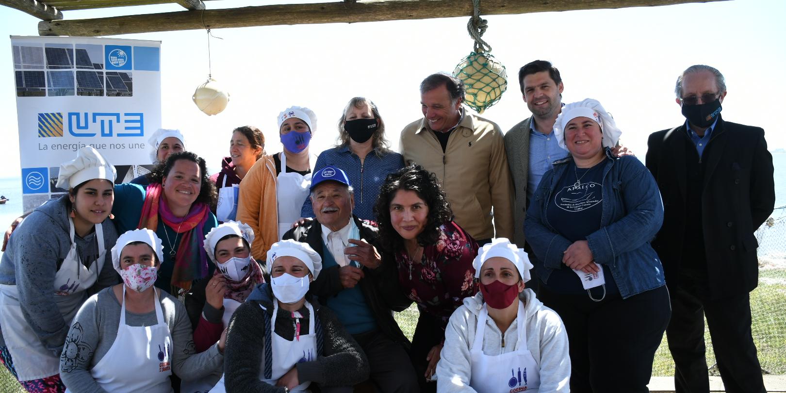 Pescadores y el emprendimiento “La Cocina de la Barra” con el directorio de UTE